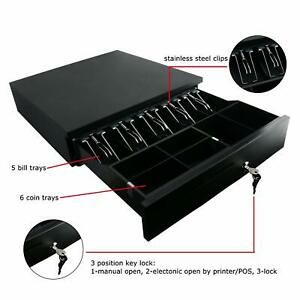 5 Bill 6 Coin Cash Register Drawer Box Works Compatible Epson/Star POS Printers