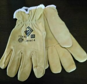 Tilsatec Rhino ASTM Level 4 Cut Resistant Gloves, Size 11, Yellow, 1 Pair TTP203