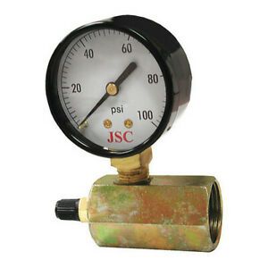 JONES STEPHENS G64100 Gas Test Gauge Assembly,100 PSI