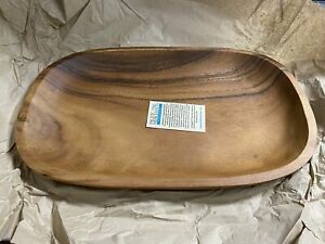 ACACIA WOOD OVAL SERVING PLATTER, 16” X 10” X 1.5” (12 PER BOX)