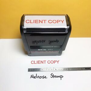 Client Copy Rubber Stamp Red Ink Self Inking Ideal 4913