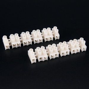 10PCS Practical Durable 10A 2 Way Electrical Screw Terminal Block Connector BW