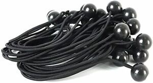 Ball Bungee Cords 28PK 9-Inch (Black)