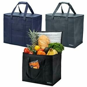 SMIRLY Large Insulated Bag Set Insulated Bags for Food Transport Insulated Fo...