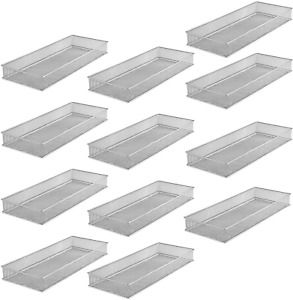 YBM HOME Silver Mesh Drawer Cabinet and or Shelf Organizer Bins, School Supply H