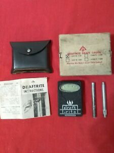 Vtg Bacharach Draftrite Draft Rite Draft Gauge Case Box Instructions &amp; 2 rods US