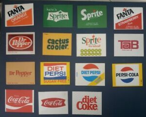 soda vending machine labels