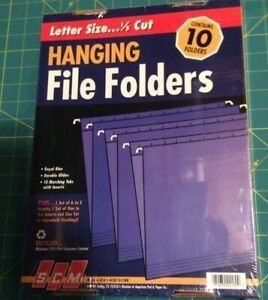 Hanging File Folders 10 Royal Blue Letter Size