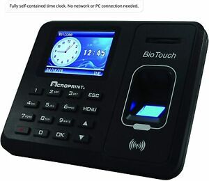 Acroprint BioTouch Self-Contained Automatic Biometric Fingerprint/Proximity Time