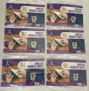 Go Create Adhesive Magnetic Sheets 2 Sheets Per Pack 5in x 8in New