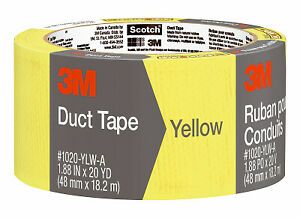 3920-YL Duct Tape, Yellow, 1.88&#034; x 20-Yd. - Quantity 1