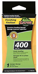 7363 Jumbo Sanding Sponge, Fine 400 Grit, 3 x 5 x 1-In. - Quantity 1