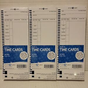 NEW 300 BARCODE TIME CARDS FOR PYRAMID 4000 &amp; 5000 TIME CLOCKS 44100 COMPATIBLE