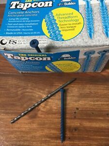 (100) 3/16&#034; X 2-3/4&#034; Phillips Flat Head Masonry Concrete Screw Tapcon Anchor
