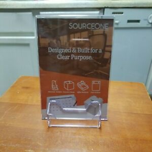 Source One Premium Counter Top Acrylic Clear Brochure/Business Card Holder (9)