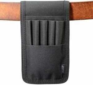Pen Holder, Pencil Sleeve Case, Holster Attached on Belt, Black