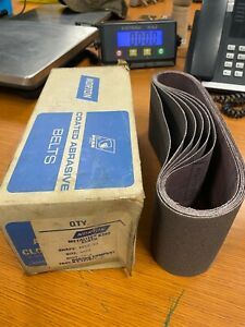 6) NEW NORTON METALITE K242 CLOTH SHAPE BELT-TJ SIZE 4&#034;x24&#034; GRIT 50-X BOX OF 6