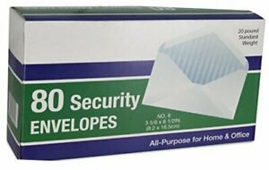 White All-Purpose Security Envelopes #6-3/4 Personal &amp; Professional Size 3 1