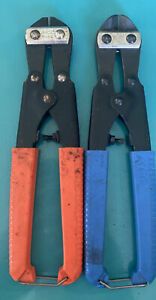 Vintage MCC 8&#034; Midget Nippers Orange And Blue Handle Straight And Offset