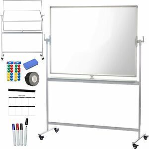CREATIVE SPACE White Board  32x48 Inch Rolling, Double Sided Dry Erase Board