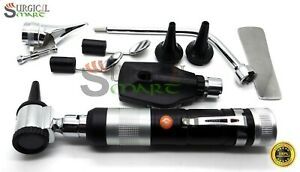 ENT Otoscope Ophthalmoscope Nasal Speculum Depressor Mirrors UPGRADED SET of 11.