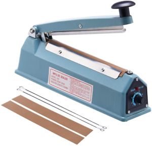 Eletional 8 inch Impulse Bag Sealer,Manual Bag Sealer Heat Seal Closer,2 Free