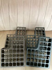 Lot of 4: 2  Black &amp; 2 Choc Brown Plastic Oxford Magazine File Organizer Holder