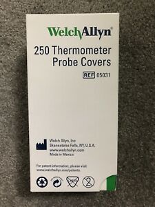 NEW 250 Welch Allyn ORAL Thermometer Probe Covers  #05031, 10 Packs Of 25!