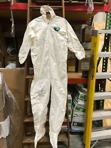 LAKELAND PYROLON PLUS 2 COVERALL WHITE/TAN  07414 medium
