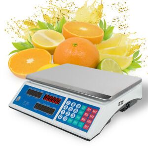66LB Digital Weight Scale Price Computing Kitchen Food Meat Produce Deli Market
