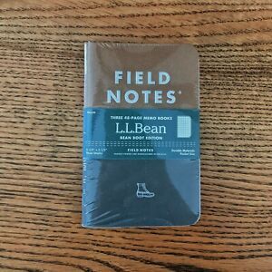 Field Notes L.L. Bean Bean Boots Edition sealed 3 pack ll bean 48 pg graph paper