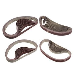 40Pcs/Set Sanding Belts Oxide Polishing Abrasive Belts 36-120 Grit Red