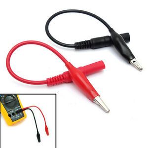 1 Pair Multi Meter Test Lead &amp; Alligator Crocodile Clip For Fluke Vichy met E T!