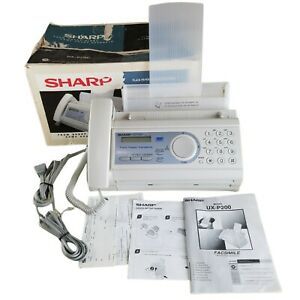 Sharp UX-P200 Original Box &amp; Manuals Plain Paper Fax Machine, Copier, Phone