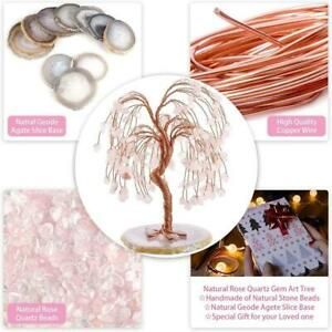 CrystalTears Natural Amethyst Rose Quartz Aquamarine Healing Crystal Money Tree