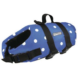 SEACHOICE 86280 Dog Life Vest - Blue Polka Dot, Sm, 15 to 20 lbs.