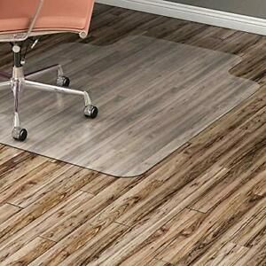 Lorell Hard Floor Wide Lip Vinyl Chairmat Chair Mat 60&#034; Clear