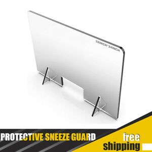 Sneeze Guard Acrylic Clear 32&#034; x 24&#034; stands included FREE SHIPPING