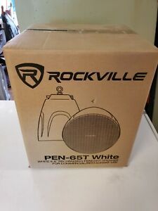 Rockville PEN-65T White 6.5&#034; 70V Hanging Pendant Speaker Commercial/Restaurant
