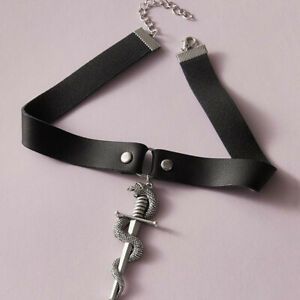 2020 Silver color Snake Sword Choker Necklaces For Women Trendy Necklace PenCAWR