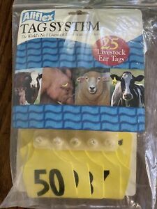 ALLFLEX TAG SYSTEM 25 Yellow Livestock Ear Tags 26-50