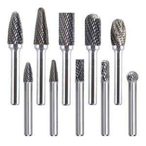 Double Cut Carbide Rotary Burr Tungsten Steel Rotary Tool Bits Die Grinder Bits