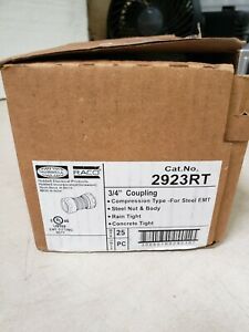 Hubbell Raco 2923RT 3/4&#034; Rain &amp; Concrete Tight EMT Steel Compression Couplings