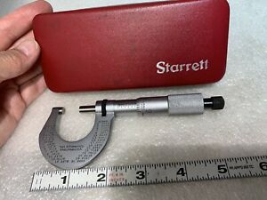 starrett 230 micrometer 0&#034; - 1&#034; VERY good condition with small initials