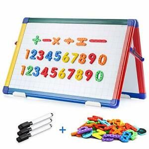Double Sided Tabletop Whiteboard Easel Small Magnetic Desktop White Board Sta...