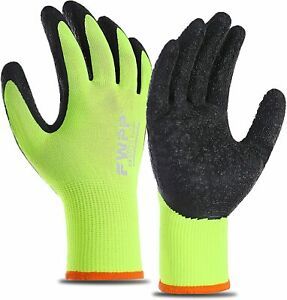 FWPP  Latex Coated Work Gloves, Firm Grip for Construction, Gardening Gloves