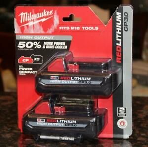 2-Pack Milwaukee 48-11-1837 M18 18V Lithium-Ion HIGH OUTPUT CP 3.0Ah Battery