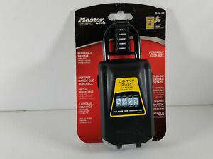 NEW! Master Lock 2-7/8in. Shackle Light Up Dial Portable Lock Box 5424D