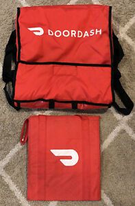 DoorDash Pizza Insulated Bag Official Drivers 18&#034;18&#034;x5” and Regular Bag Combo