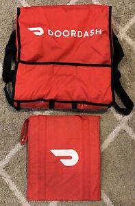 DoorDash Pizza Insulated Bag Official Drivers 18&#034;18&#034;x5” and Regular Bag Combo